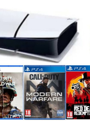 PlayStation 5 Slim 1TB σαν καινούργιο με FIFA NBA Modern Warfare Black Ops Red Dead Redemption