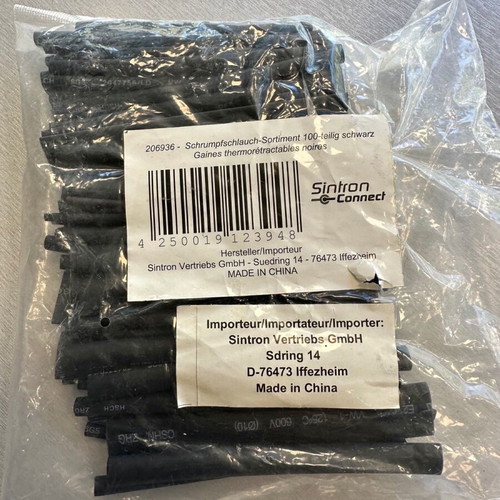 Heat Shrink Tubing Various Sizes Pack of 100, New