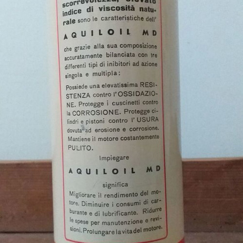 Aquiloil Aquila lubricant can used, aluminum 1 liter