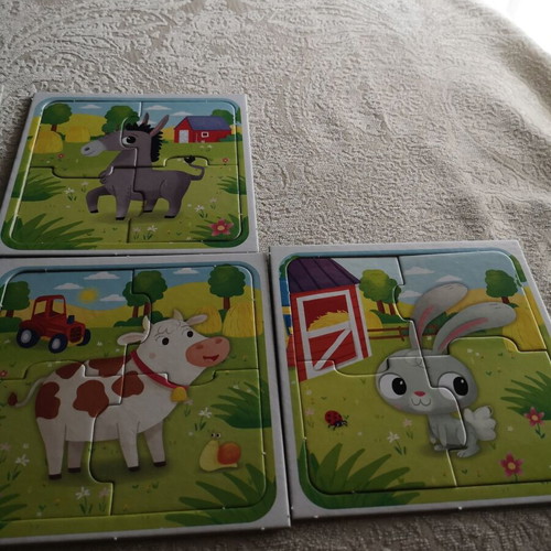 Lisciani Carotina Baby Puzzle The Farm used, 6 small puzzles