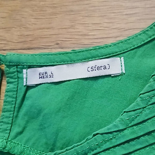 Sfera midi green sleeveless cotton dress size Large like new