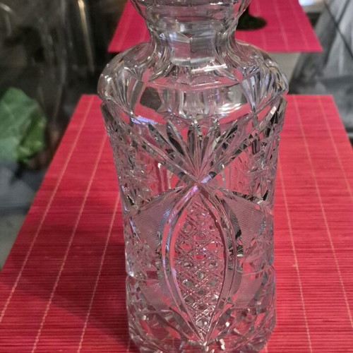 Edwardian Antique Lead Crystal Carafe like new