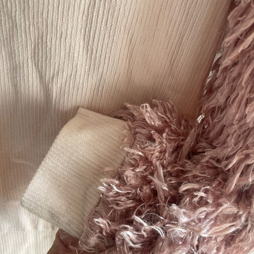 Bershka women's blouse No M used, pink with unique sleeves