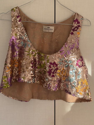 Nidodileda top sequined, like new, multicolor, size M