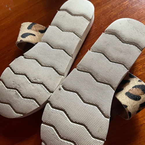 Wall Street women's sandals used, pony animal print, size 37