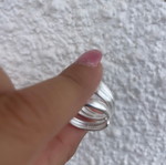 Silver 925 3 Piece Ring Set New