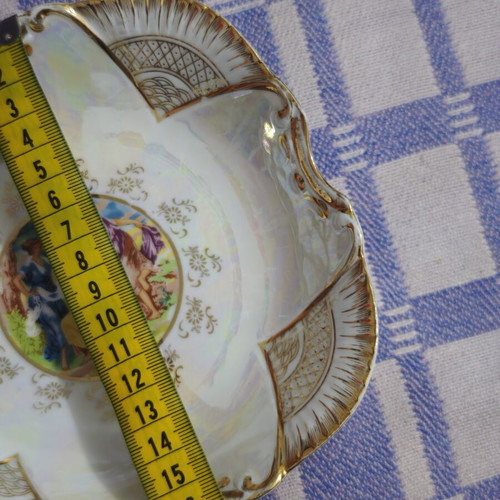 Vintage Porcelain Bowl The Three Graces by Moritz Zdekauer, like new