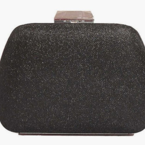 Bag to Bag γυναικείο τσαντάκι χειρός καινούργιο, μαύρο με ασημί λεπτομέρειες