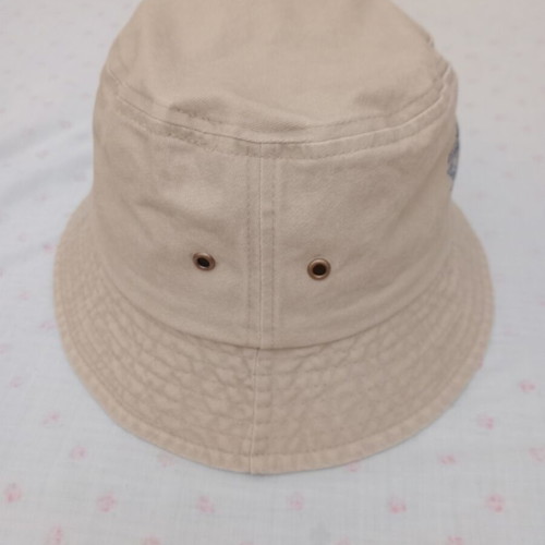 Bucket hat new, beige with Acropolis print, one size