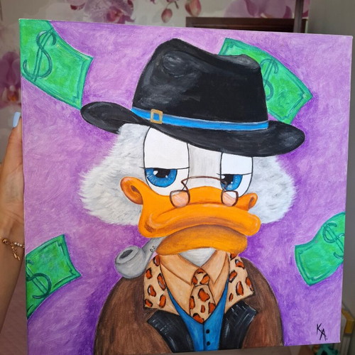 Boss Duck pop art painting acrylic on canvas new