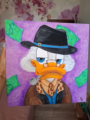 Boss Duck pop art painting acrylic on canvas new