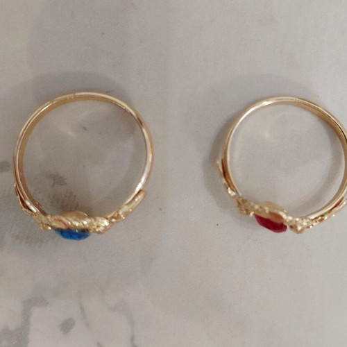 Two vintage women's rings 1960s, aluminum alloy