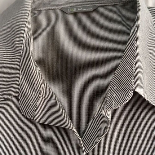 Marks and Spencer women's striped shirt size 14 like new, black and white