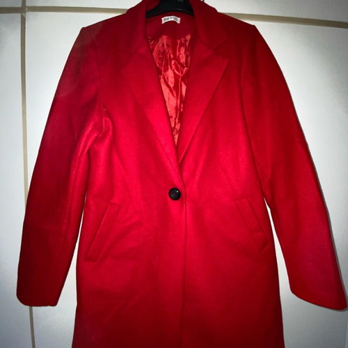 Women's red coat like new, size L
