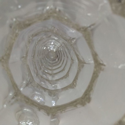 Vintage glass vases or candle holders used, set of 2 pieces