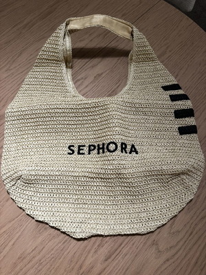 Ψάθινη τσάντα Sephora καινούργια, ώμου μπεζ