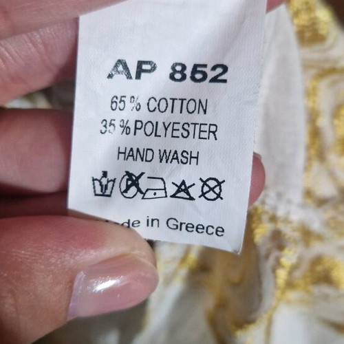 Dress with gold details and elastic waist, like new