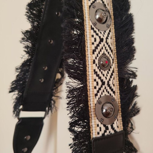 Desigual black grey denim crossbody bag used with embroidered flowers and studs