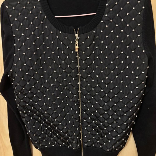 Short black evening jacket with rhinestones, like new