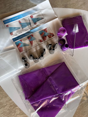 Silicone Cream and Filling Piping Set like new, purple