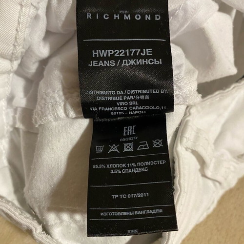 Richmond women's white elastic denim pants used, size 30