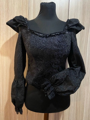 Dark in Love Gothic blouse used, size S, black