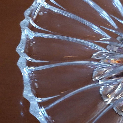 Vintage German Crystal Cake Stand with Base like new, 1960s