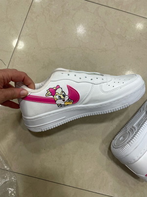 Nike Air Force sneakers with Disney motif new, size 41, white and pink