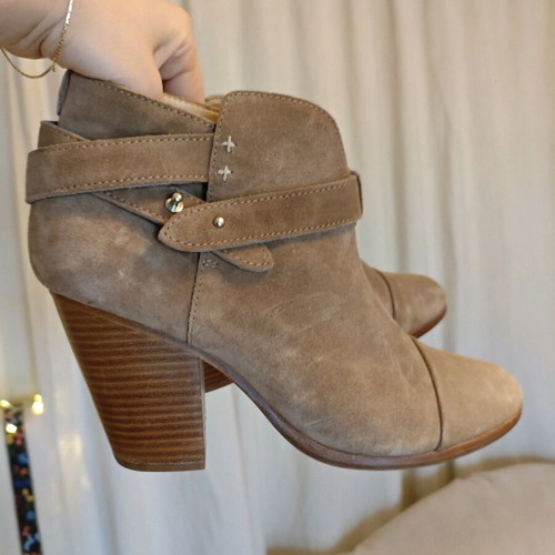 Rag & Bone Harrow suede ankle boots tan beige like new