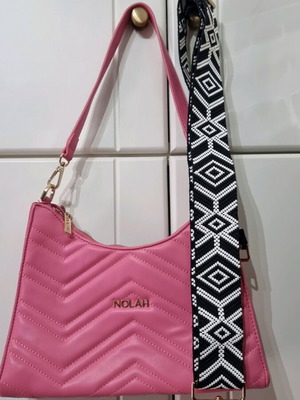 Nolan bag like new, fuchsia with short strap and adjustable shoulder strap