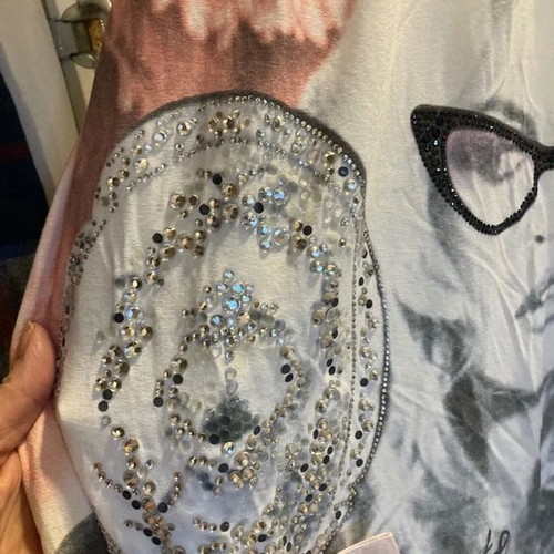 Justor Dress Used White With Graphic Motif