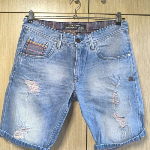 Men's denim bermuda shorts size L like new, blue