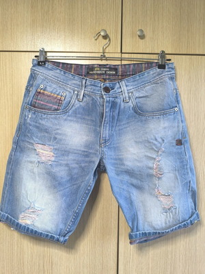 Men's denim bermuda shorts size L like new, blue