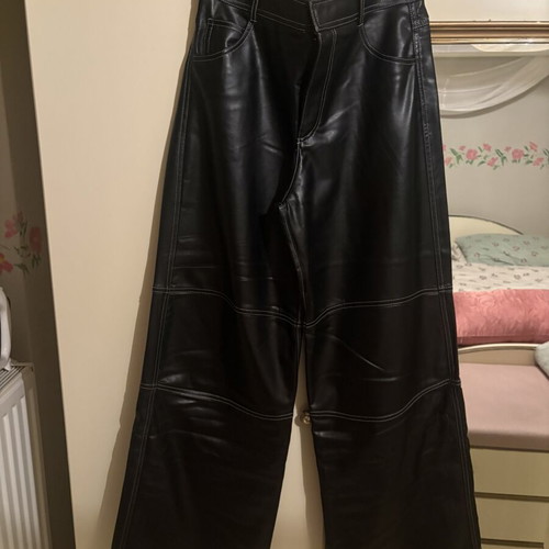 Zara leather-look pants like new, size S 36 8, black