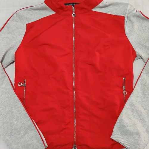Marc Cain women's cardigan like new, gray and red, size M