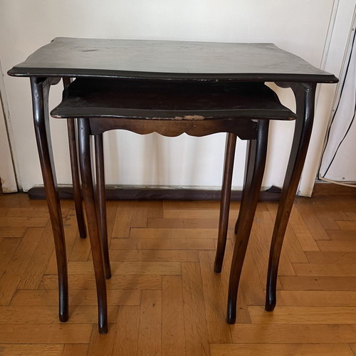 Side tables used, solid wood, elegant style