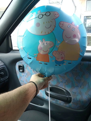 Balloon with various designs pack of 2, new, plastic