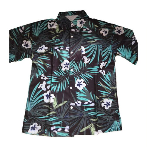 Men's summer shirt size M, new, black and green