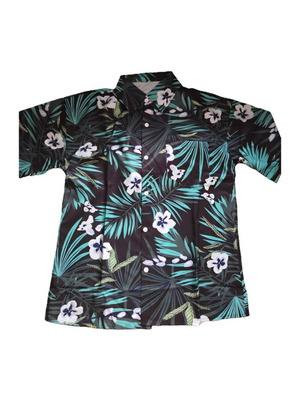 Men's summer shirt size M, new, black and green