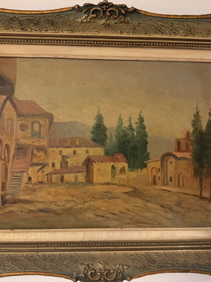 Dimitrelis painting like new, 29x39 cm with 54x44 cm frame