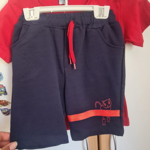 Boys' summer set, new, red and blue