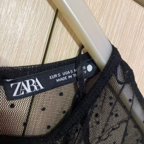 Zara transparent dress size S like new, black