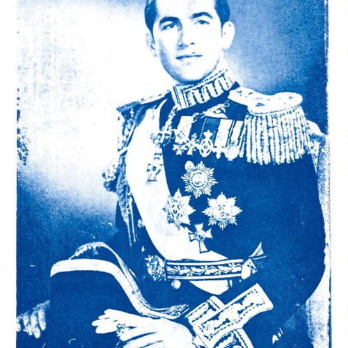King Constantine postcard card used, 10x16.5 cm