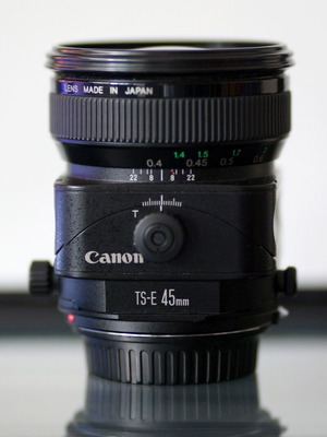 Canon TS-E 45mm f/2.8, tilt-shift lens