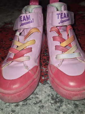Sneaker Paw Patrol μεταχειρισμένο, νούμερο 27, ροζ με πολύχρωμα κορδόνια