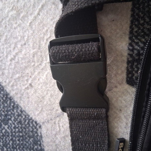 BodyTalk waist bag used, black fabric with multiple pockets