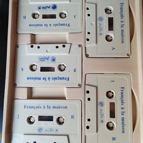 French learning series used with 5 cassettes and book