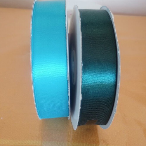 Satin ribbons set of 4, 2.5 cm width, 50 meters, new