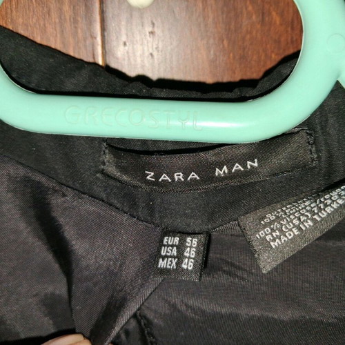 Zara men's black jacket size 56 like new