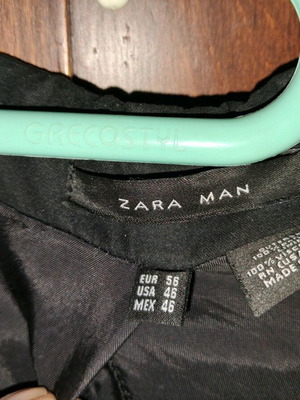 Zara men's black jacket size 56 like new